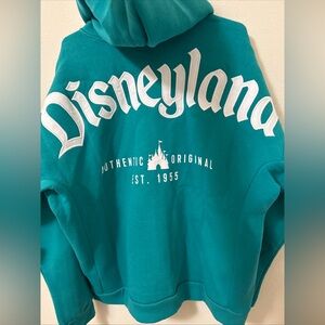 DisneyParks Disneyland Authentic Original Teal ZipUp Hoodie Adult Sz Small/Mediu